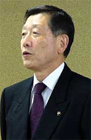 年頭のあいさつを行う高橋三条市長