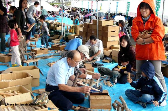 木楽祭、木工工作広場