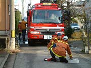 出動した三条市消防本部