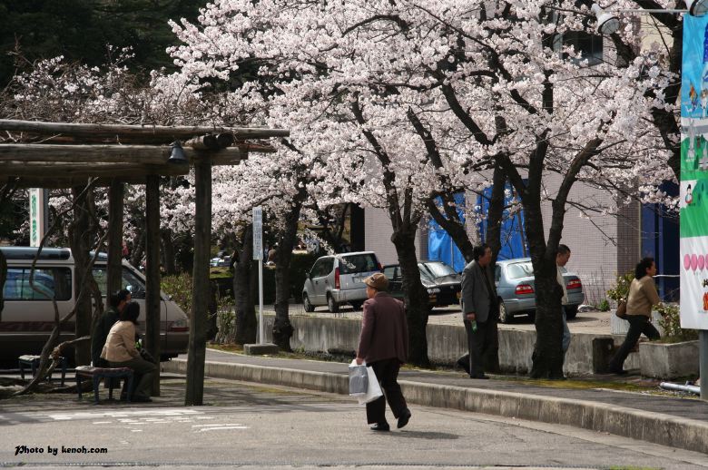 弥彦駅前