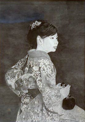 日本画「二十の孫」早川アキ