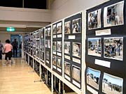 会場に展示した水害の記録写真