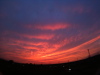 三条市上須頃地内から夕焼け