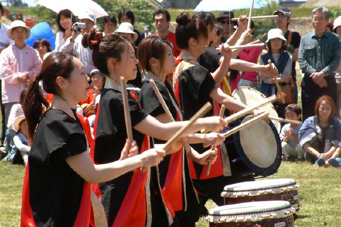 アトラクションの和太鼓