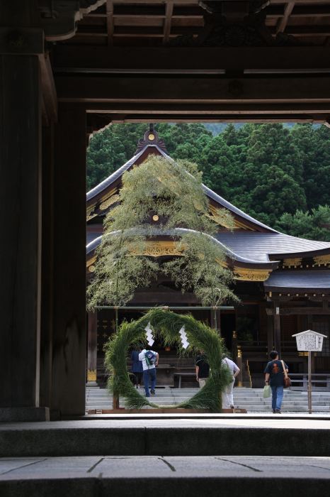弥彦神社で茅の輪まつり