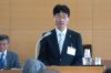 6月定例会で所信表明を行う鈴木力津馬場目市長