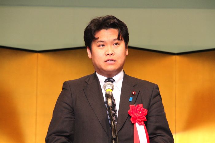 鷲尾衆院議員の祝辞