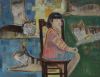 洋画・市展賞「ＣＡＴＳ」滝沢良子さん