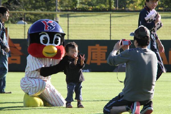 燕太郎と記念撮影