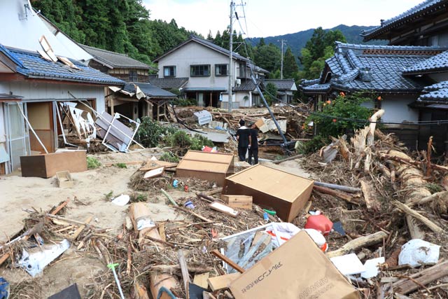 最も土石流による被害が大きかった村上市小岩内地区