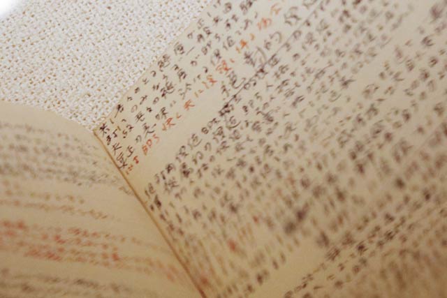 目がいい人でも虫めがねがほしくなるほど小さな文字でびっしりと書かれた橋本龍美さんのノート