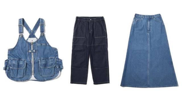 uTAKIBI Denim VestvAuTAKIBI Denim PantsvAuTAKIBI Denim Skirtv