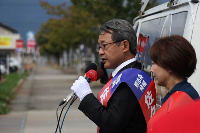佐々木氏の街頭演説