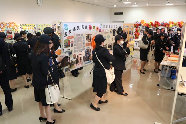 各女性消防団の活動紹介パネル展示