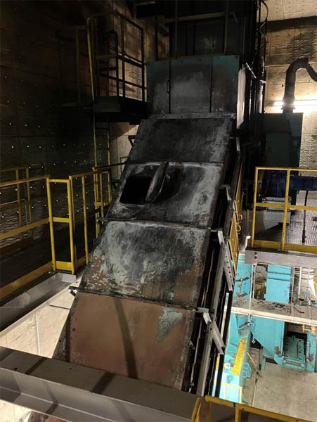 火元のベルトコンベヤー