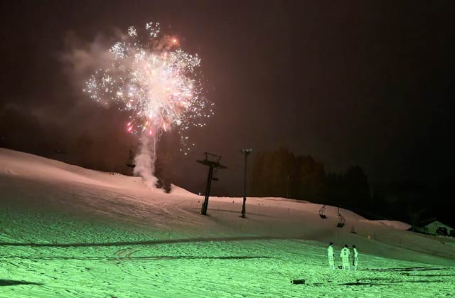 キューピットバレイで打ち上げ花火