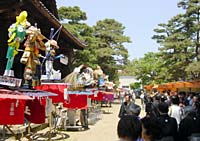 傘鉾コンクール最優秀賞は旧上町「北条時宗 景気を射止める」