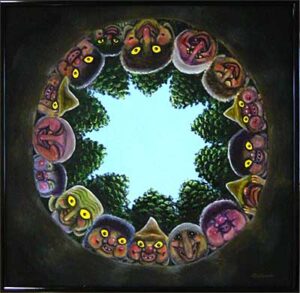 済生会三条病院で「杉山繁行-森のトロールたち展」