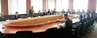 新たに田上町を加えて三条・燕リサーチコアで開かれた県央東部合併研究会設立準備会