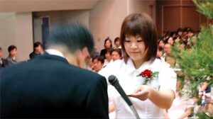 県立加茂病院付属看護専門学校を48人が看護士となって巣立つ