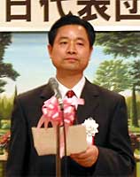 あいさつする馬鄂州市共産党書記長