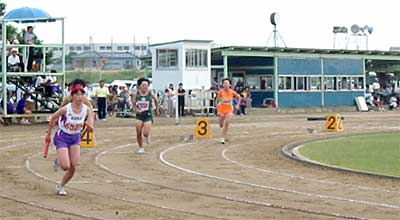 総合グラウンドで開かれた第29回県央地域中学校陸上競技大会
