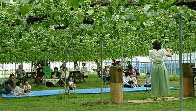 渡辺果樹園のイベントのフルートコンサート