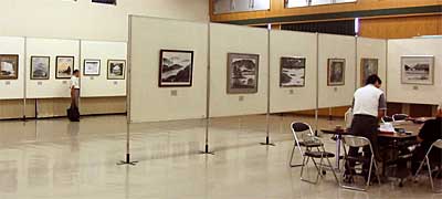 三条市嵐南公民館で第15回納涼水墨画展