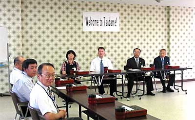 燕市でALTを務めるアラン・マーシャルさんの歓迎昼食会