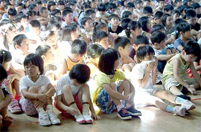 三条市立一ノ木戸小学校の2学期の始業式