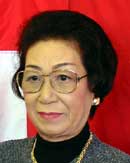 市展賞の顔、日本画、倉品カヨさん(65)=三条市神明町=『群れ』