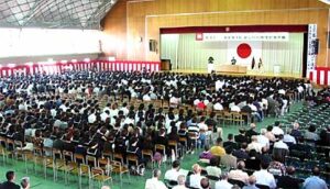 三条高校の創立100周年記念式典と記念講演会
