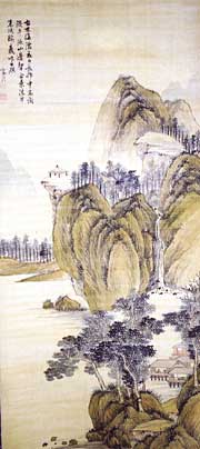 夏景山水図
