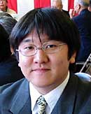 市展賞の顔、書道、本多和宏さん(27)=小須戸町矢代田=『白露寒』