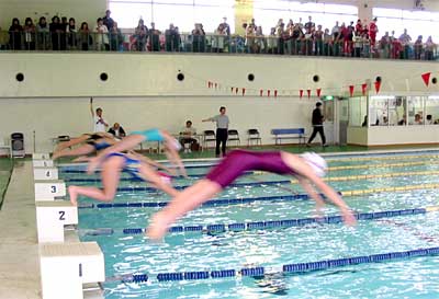 19日開かれた平成15年新春水泳大会