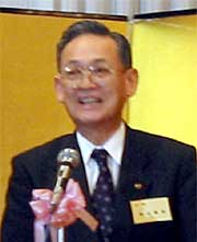 年頭のあいさつを行う渡辺勝利三条商工会議所会頭