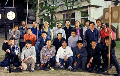 10日の練習に参加した三条先供組合のメンバー