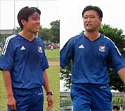 横浜F・マリノスの木村浩吉プロジェクトディレクターと吉田悟アシスタント