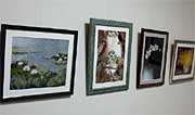 丸井今井邸に展示されている押し花作品