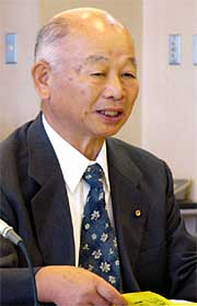 合併の必要性について話市、決意を示す大山治郎市議