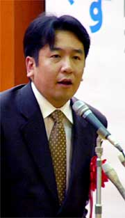菊田氏の応援に訪れた枝野幸男民主党政調会長