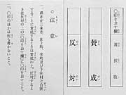 住民投票の投票用紙
