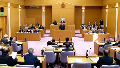 27日開かれた田上町の臨時会