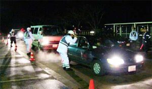 11日行われた燕署の年末特別警戒