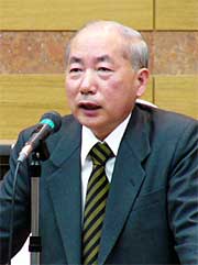 (財)にいがた産業創造機構の業務を説明する宮崎俊麿同機構業務担当理事