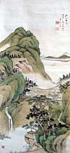 村山半牧作「江山春色図」