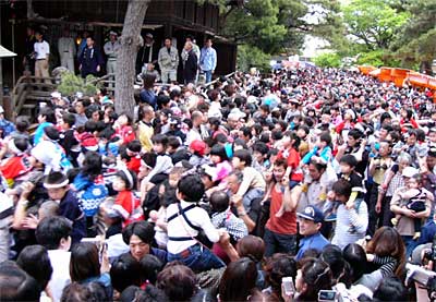 八幡宮の舞い込み