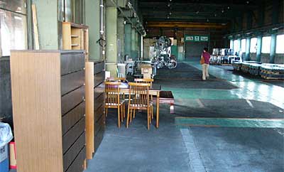 楽市楽座の会場となるサカタ製作所倉庫