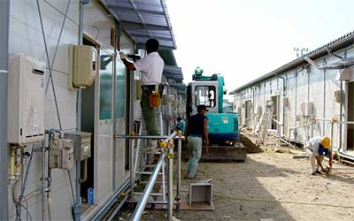 11日に入居可能になる南四日町4・三条市民プールの応急仮設住宅