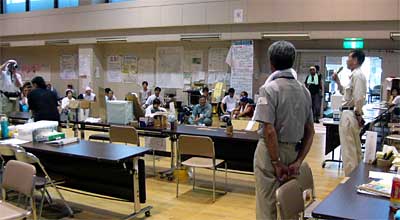 8日行われた三条市災害ボランティアセンターの閉鎖式
